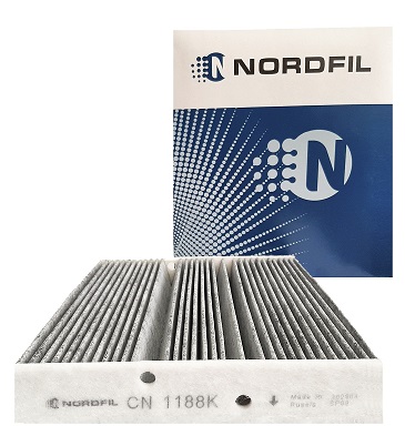 Представляем вашему вниманию салонный угольный фильтр CN1188K, выпущенный под маркой NORDFIL.
